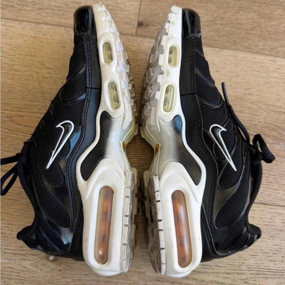 Nike Air Max Plus TN Black and White Sneakers - Picture 3 of 7